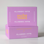 Purple Major Tones classic hits box packaging, front view and side view
