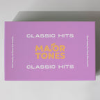 Purple major tones box packaging, top view