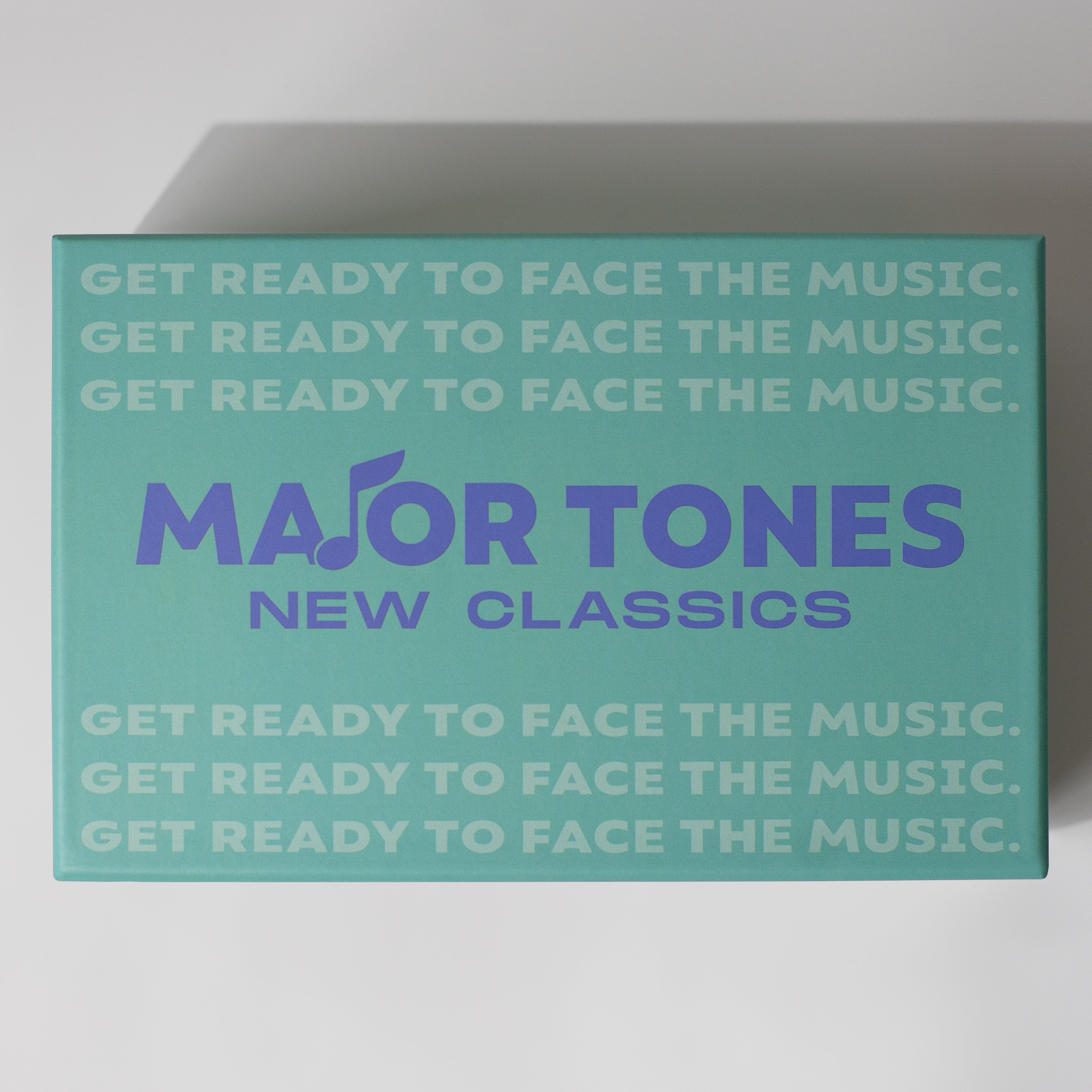 Green major tones new classics box packaging, top view